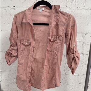 James Perse Light Pink Shirt Button Down - Size 1 - Great Condition Women's Top